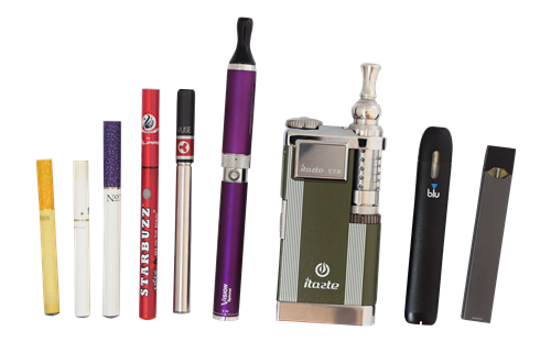 Assortment of vaping devices so parents are more aware of what they look like.