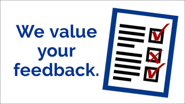  We value your feedback.